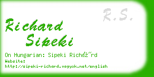 richard sipeki business card